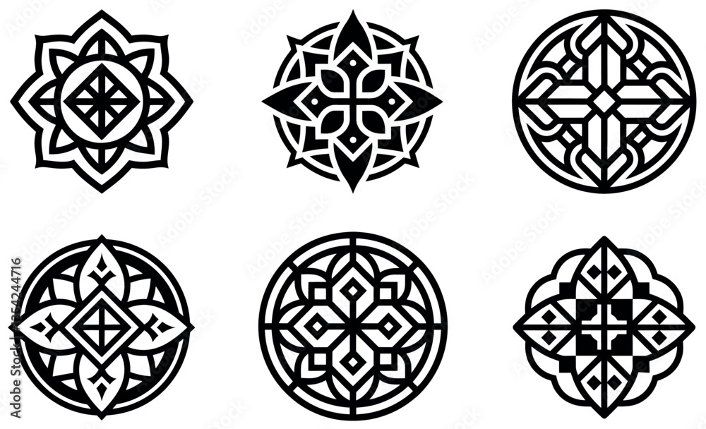 Mosaic Talavera Logo Icon Patterns Collection Mosaic Talavera Logo Icon Patterns Collection