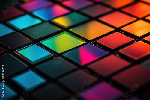 Colorful Image Sensor Array - High-Tech Detail