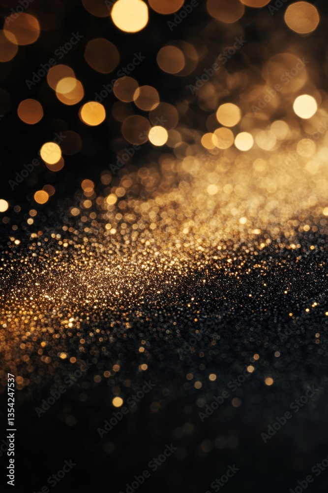 Golden Glitter Background with Bokeh Golden Glitter Background with Bokeh