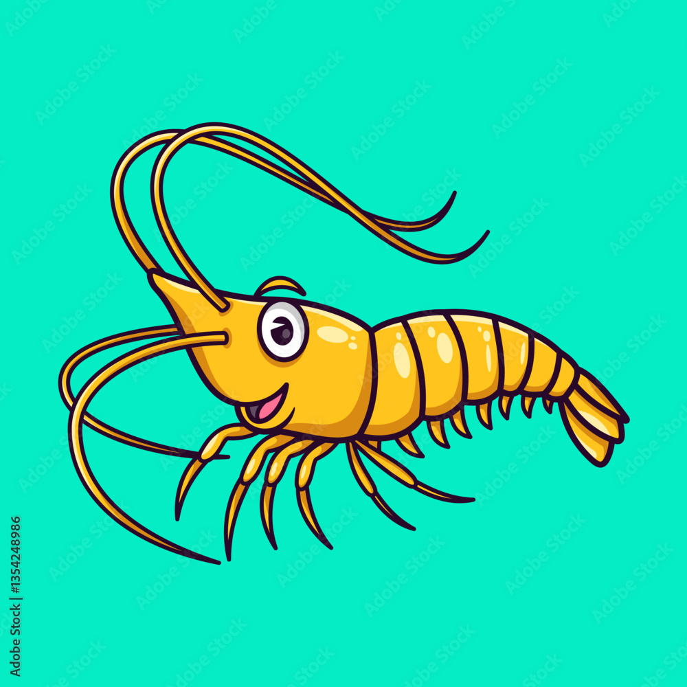 Obraz premium seafood character icon vector design