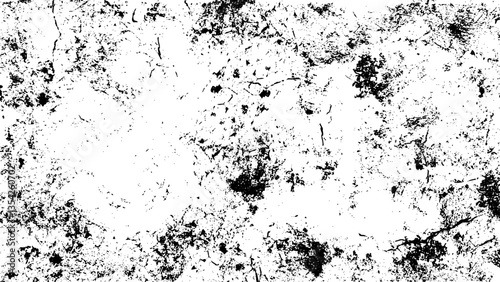 Wallpaper Mural White old concrete wall grunge texture - wide banner format background with copy space for text. Texture is black and white background, Pattern of cracks, chips, scuffs, dust, scratches.  Torontodigital.ca