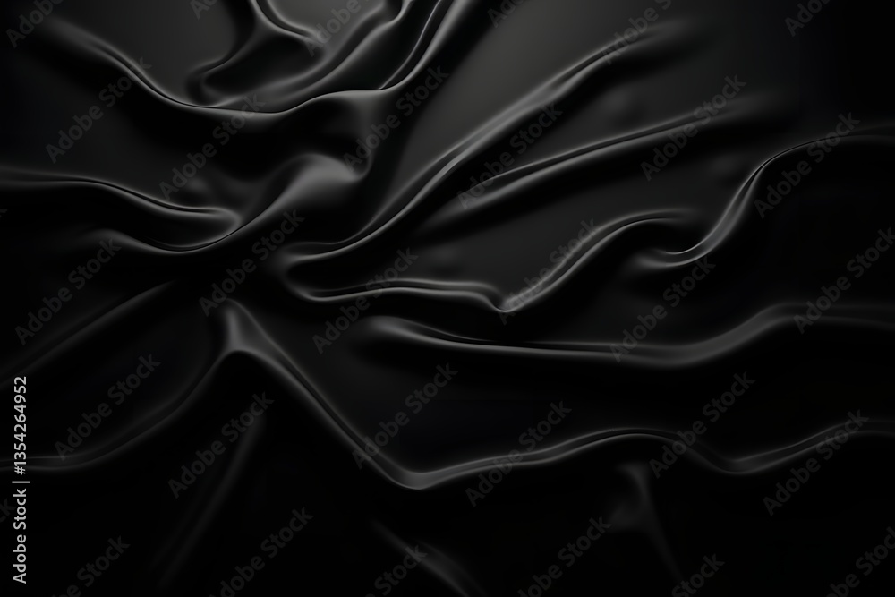 Obraz premium Black luxury fabric background with copy space for design work.