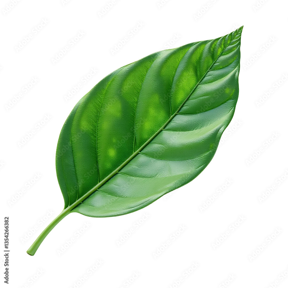 Fototapeta premium Green-Leaf-Closeup-Plant-Nature-Single-Leaf-Botany-Foliage