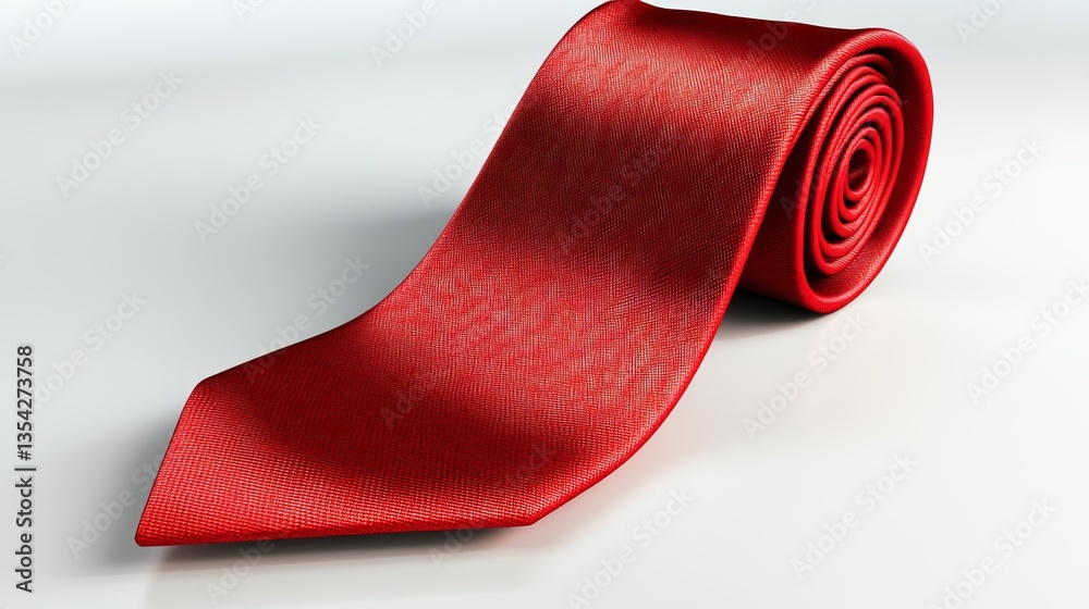 Bright red tie with a glossy texture, displayed on transparent background, smooth surface, crisp focus, clean edges, and bold and stylish appearance. Bright red tie with a glossy texture, displayed on transparent background, smooth surface, crisp focus, clean edges, and bold and stylish appearance.