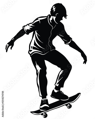 skateboard silhouette
