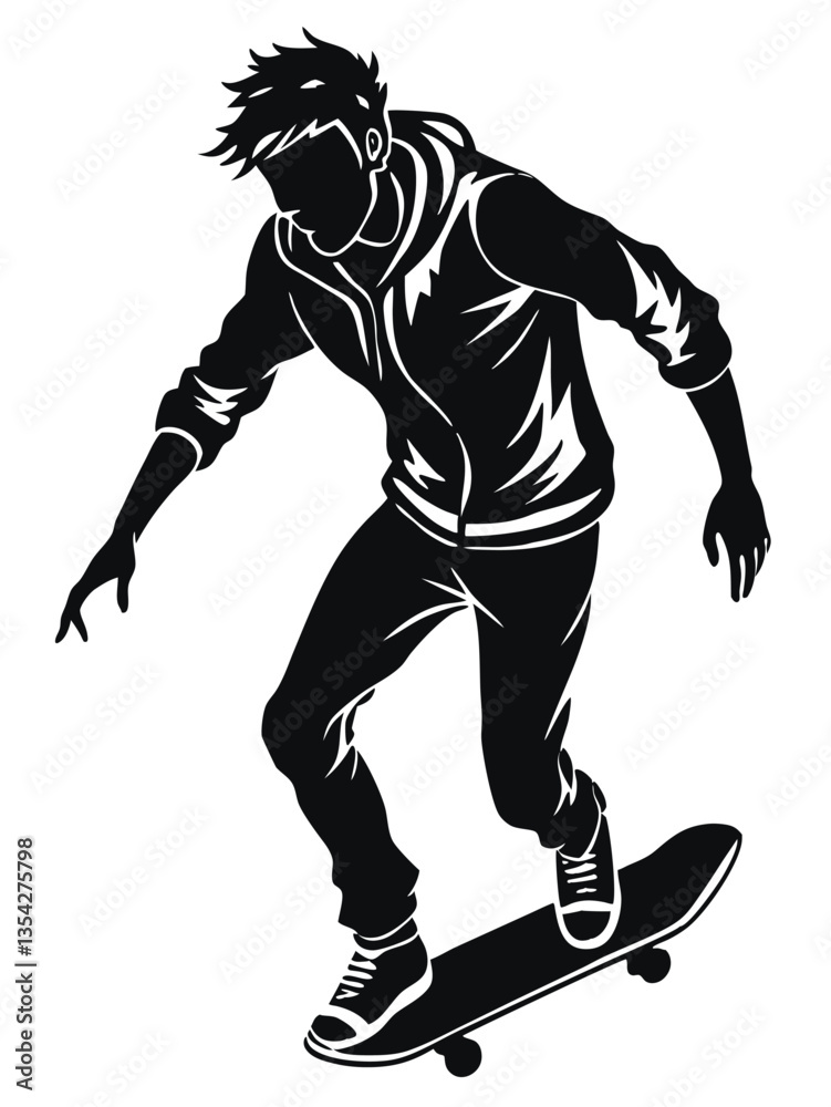 Obraz premium skateboard silhouette