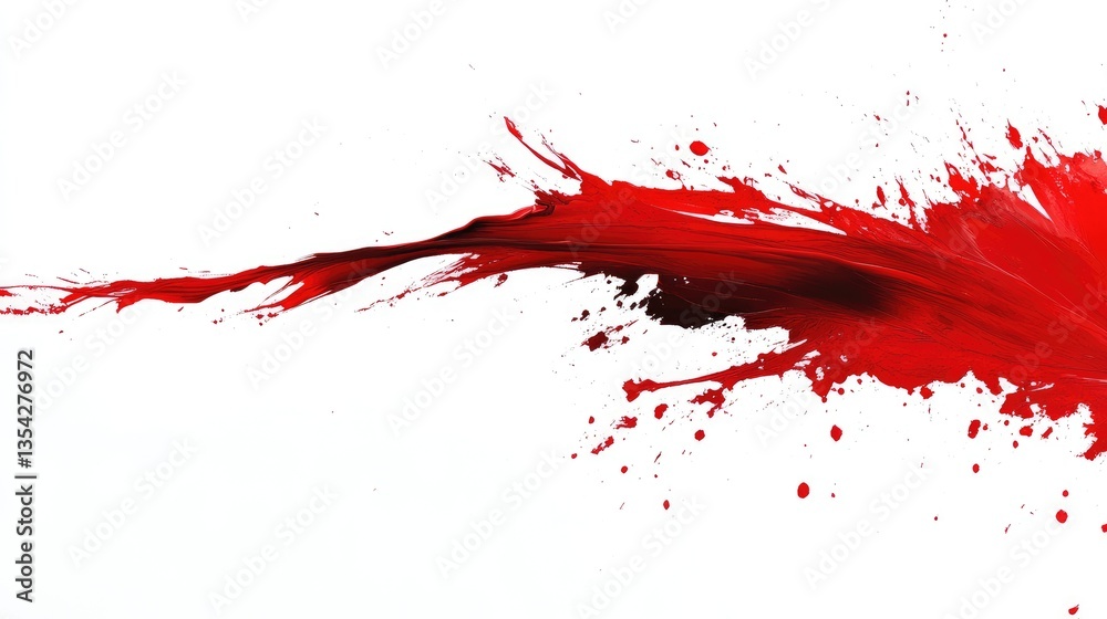 A dynamic red paint stroke across a white background, representing bold artistic expression and the power of color and contrast. A dynamic red paint stroke across a white background, representing bold artistic expression and the power of color and contrast.