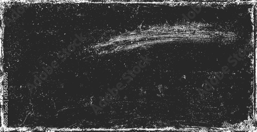 Grunge texture pattern frame. Black design border. Old paper vector illustration.