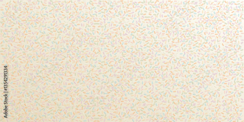 Colorful sprinkles sugar pattern topping on vanilla cream cake background graphic illustration.