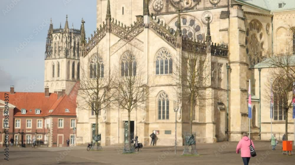 Cathedral in Munster, Germany (slow motion) Cathedral in Munster, Germany (slow motion)