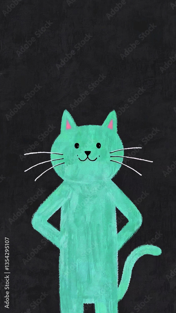 Obraz premium Green cat