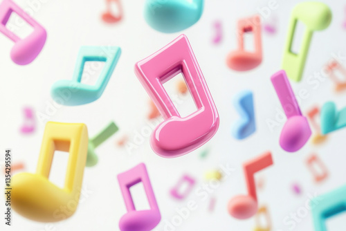 colorful music notes background
