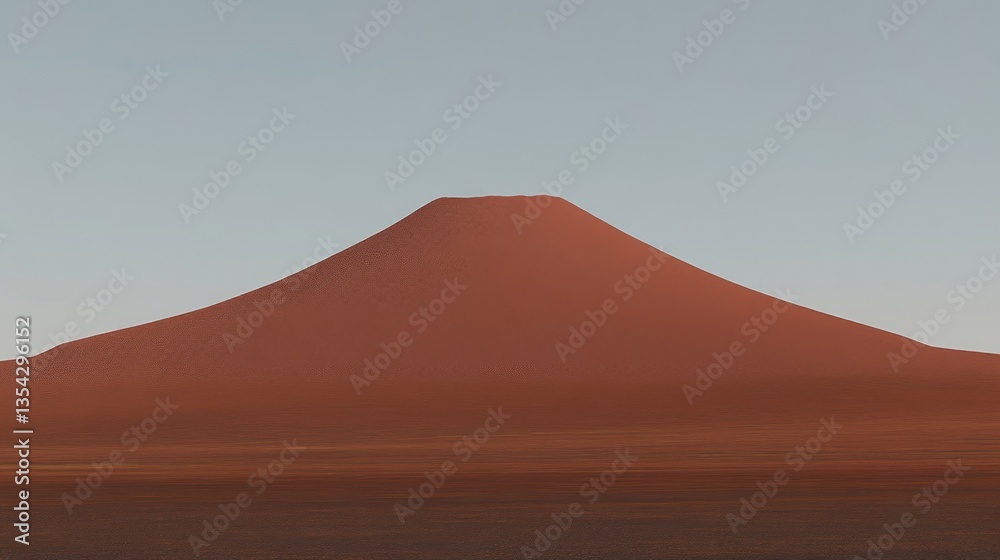 Red Volcano Mountain Landscape Red Volcano Mountain Landscape