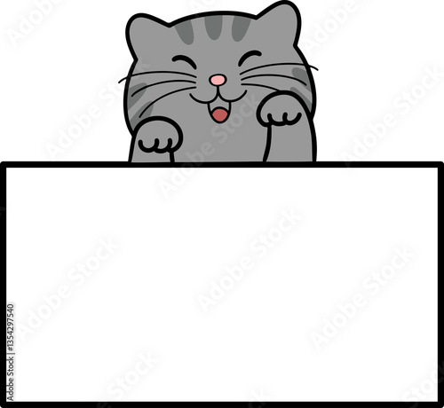 Cute Cartoon Cat Square Frame