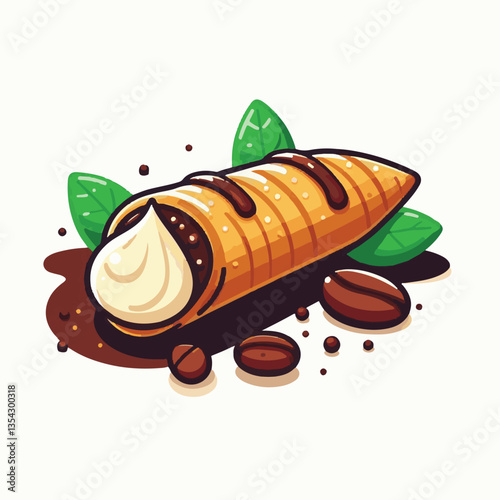 dessert, pastry, sweet, cannoli, food, chocolate, cream, italian, delicious, bakery, gourmet, italy, traditional, cannolo, background, sicily, breakfast, white, filling, creamy, sugar, baked, crust, c