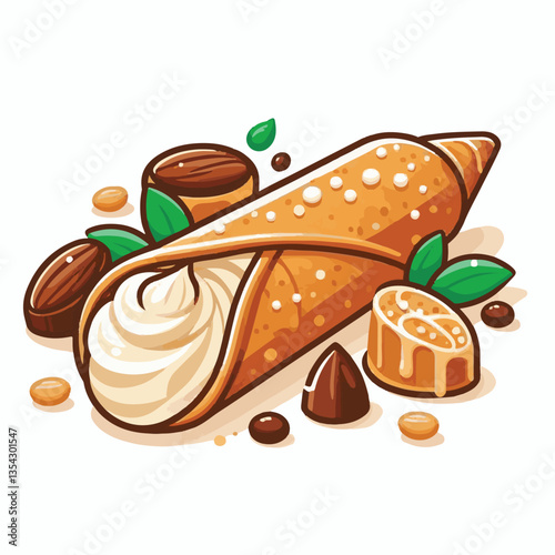 dessert, pastry, sweet, cannoli, food, chocolate, cream, italian, delicious, bakery, gourmet, italy, traditional, cannolo, background, sicily, breakfast, white, filling, creamy, sugar, baked, crust, c