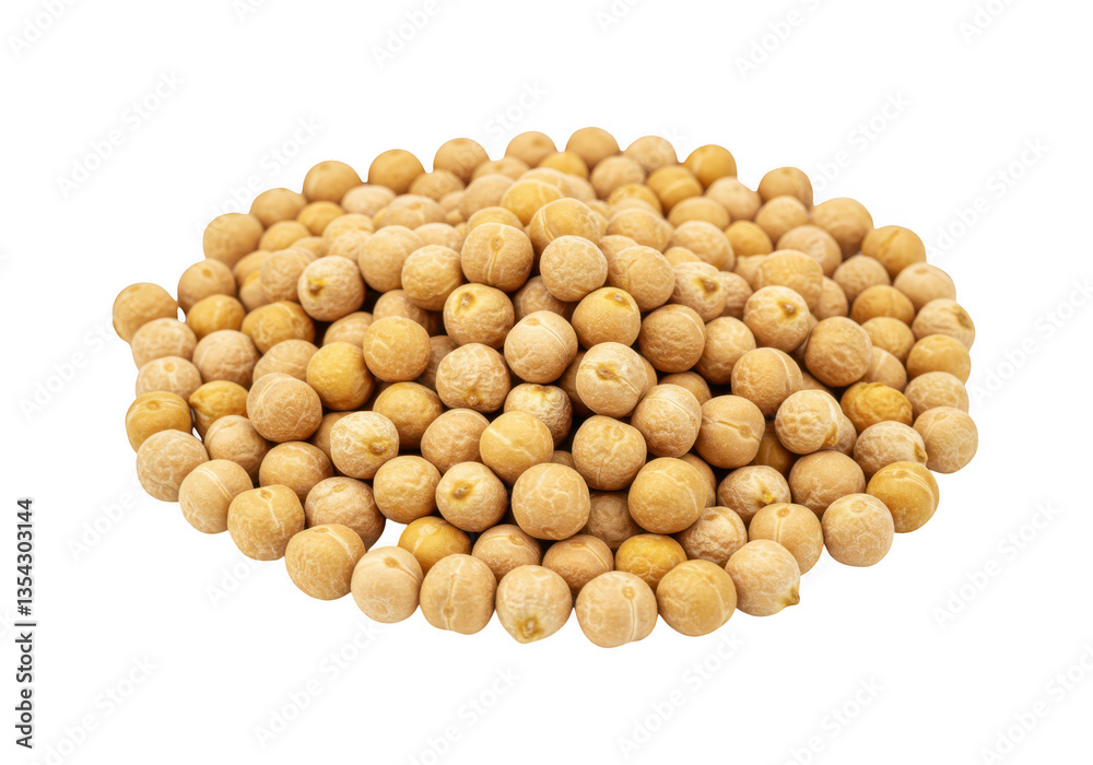 A mound of dried chickpeas scattered in a natural round formation isolated on transparent background A mound of dried chickpeas scattered in a natural round formation isolated on transparent background