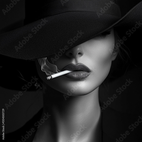 woman with cigarette