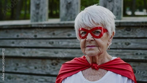 The Superhero Elderly Woman