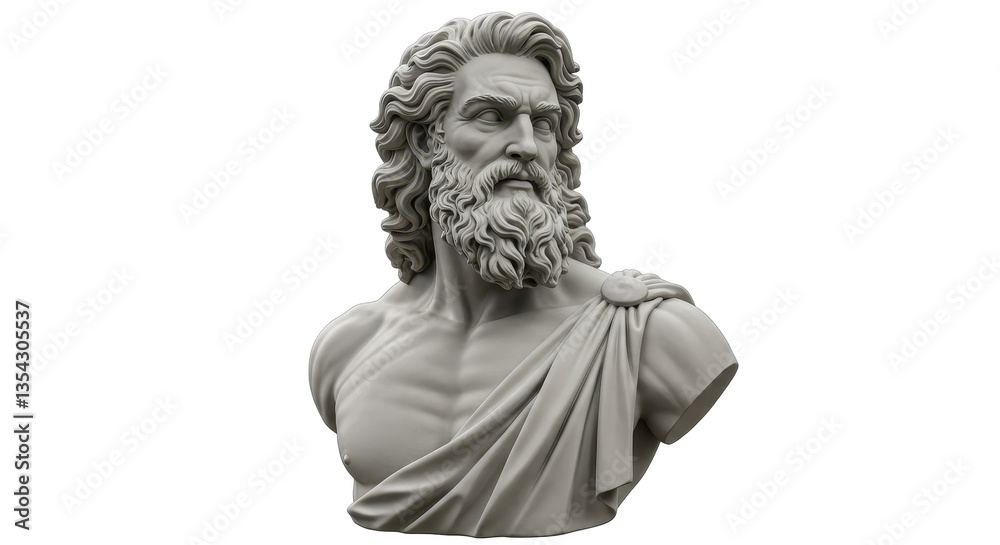 Isolated Zeus Bust
