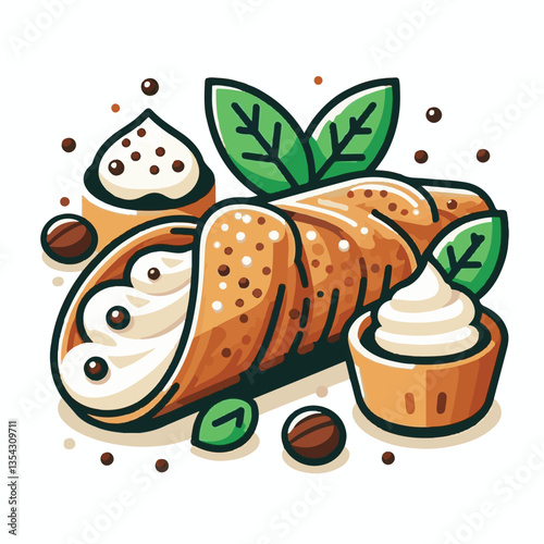 dessert, pastry, sweet, cannoli, food, chocolate, cream, italian, delicious, bakery, gourmet, italy, traditional, cannolo, background, sicily, breakfast, white, filling, creamy, sugar, baked, crust, c