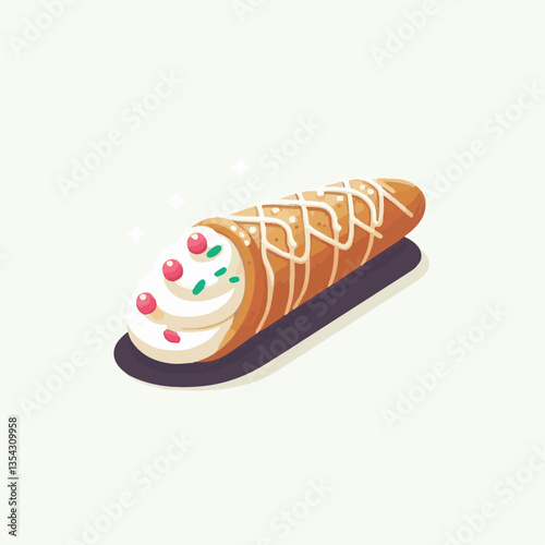 dessert, pastry, sweet, cannoli, food, chocolate, cream, italian, delicious, bakery, gourmet, italy, traditional, cannolo, background, sicily, breakfast, white, filling, creamy, sugar, baked, crust, c