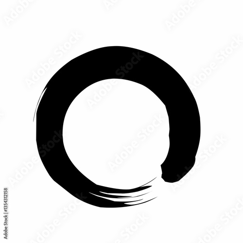 Enzo circle in isolated white background. Enzo icon illustration
