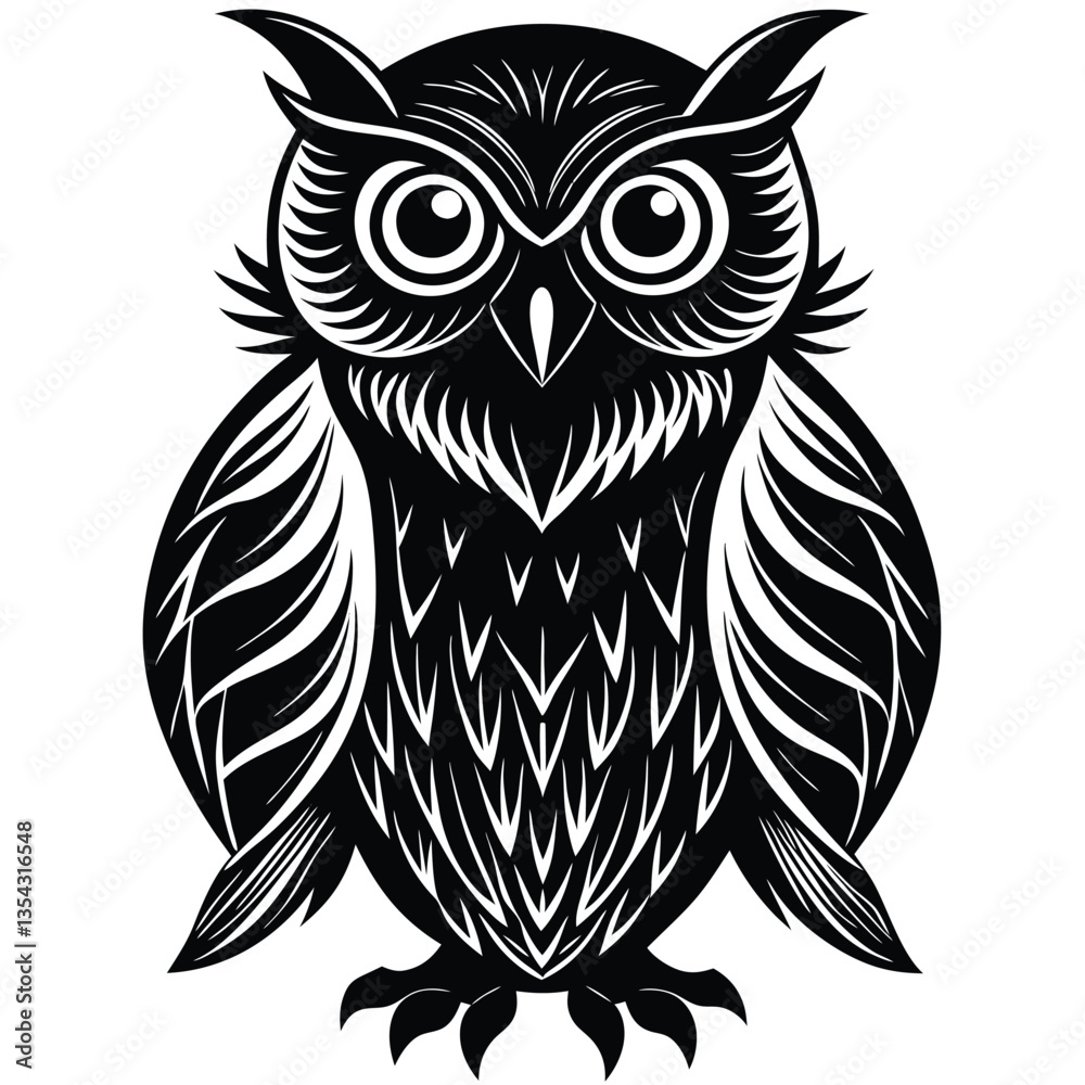 Fototapeta premium Owl Silhouette Vector