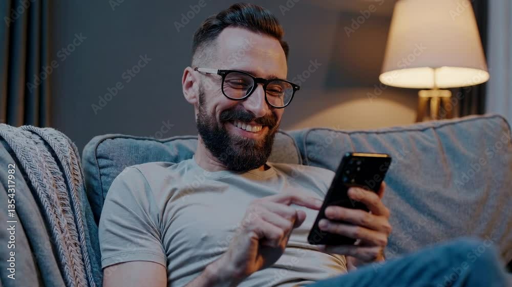 The Man Using Smartphone The Man Using Smartphone
