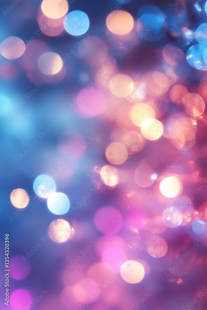 Fototapeta premium Abstract Bokeh Lights: A vibrant and dreamy display of bokeh lights, featuring a captivating blend of soft, colorful orbs that dance across the frame, evoking a sense of celebration and wonder.