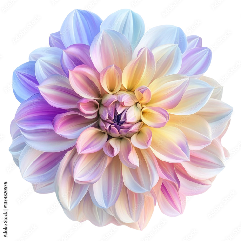 Obraz premium Pastel Dahlia Flower Bloom Soft Petals Nature Beauty,