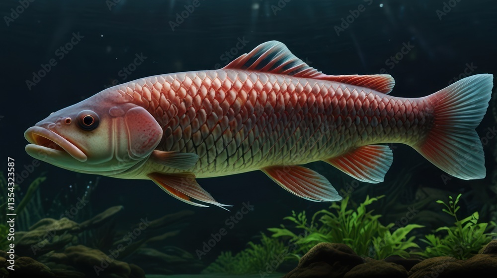 Underwater fish, side view Underwater fish, side view