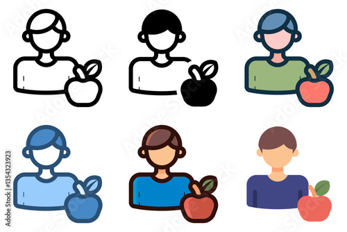 male nutritionist icon vector illustration