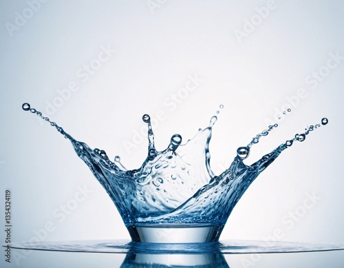 Crystal Blue Water Crown – Liquid Splash Royal Headpiece, High-Speed Photography, Aqua Jewel Aesthetic, Dynamic Fluid Sculpture, Intricate Droplet Art, Regal Hydrodynamic Formation Frozen in Time