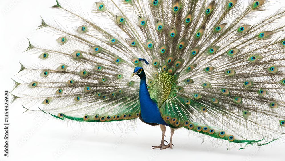 Obraz premium peacock on white background