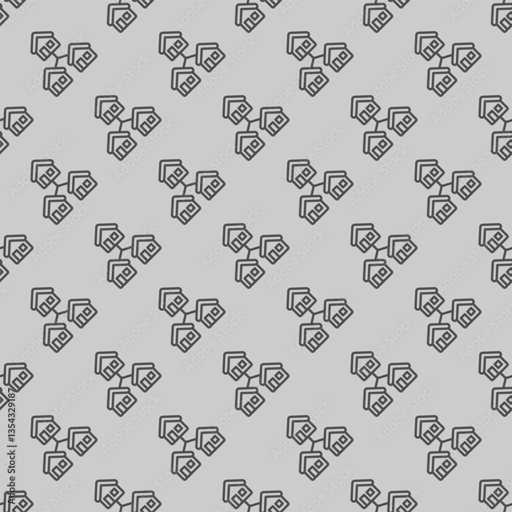 Network with home house line seamless pattern, remote work theme. Vector graphics. Display and cottage building sign with background, repeat line icon. Network with home house line seamless pattern, remote work theme. Vector graphics. Display and cottage building sign with background, repeat line icon.
