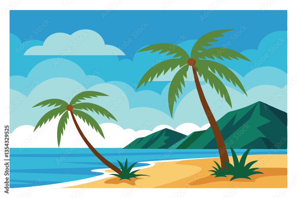 A simple and clear name for the image could be:
Tropical beach with palm trees and ocean view A simple and clear name for the image could be:
Tropical beach with palm trees and ocean view