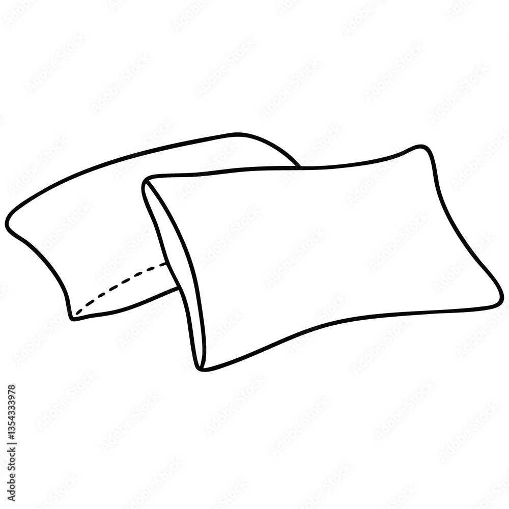 Two Pillows Illustration Two Pillows Illustration