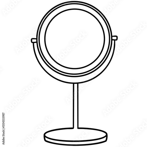 Round Makeup Mirror Outline