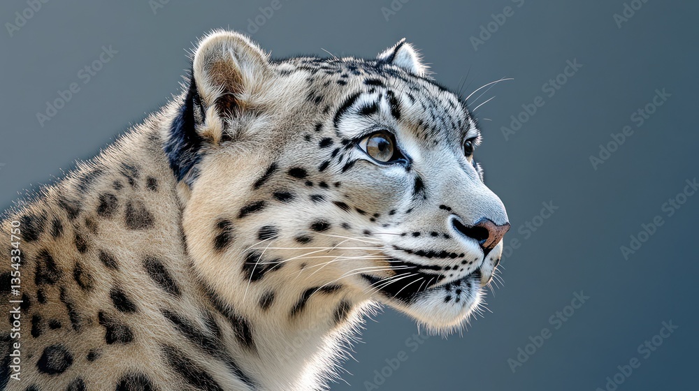 Fototapeta premium Snow Leopard Profile Portrait