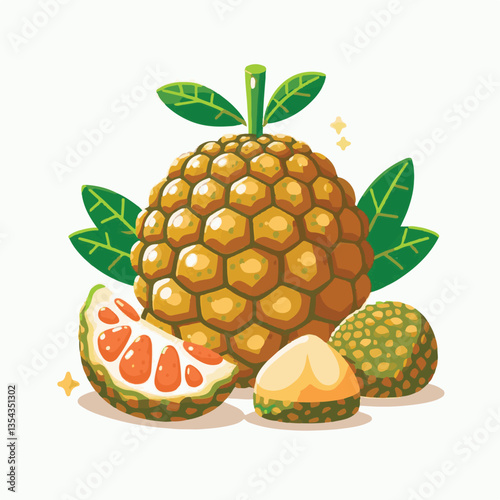 asian, cempedak, food, fruit, fresh, sweet, tropical, exotic, tasty, asia, ingredient, delicious, ripe, yellow, traditional, background, healthy, dessert, raw, tropical fruit, organic, green, cuisine,
