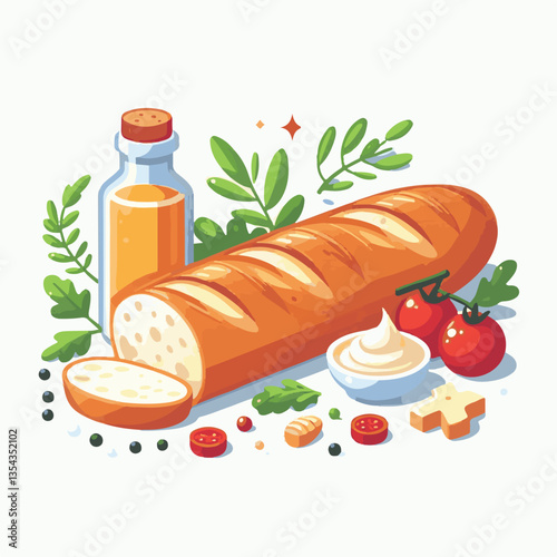 baguette, food, bread, bakery, breakfast, french, bun, meal, fresh, pastry, loaf, wheat, healthy, crust, tasty, nutrition, brown, isolated, flour, bake, organic, background, traditional, delicious, ce