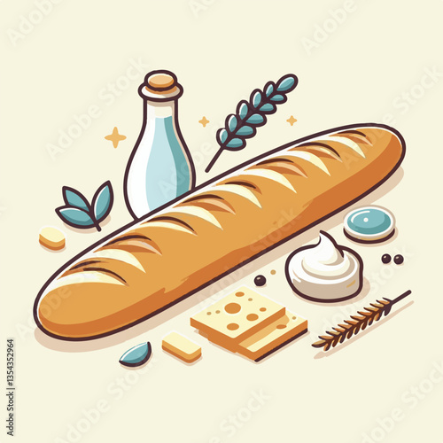 baguette, food, bread, bakery, breakfast, french, bun, meal, fresh, pastry, loaf, wheat, healthy, crust, tasty, nutrition, brown, isolated, flour, bake, organic, background, traditional, delicious, ce