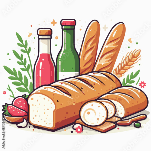 baguette, food, bread, bakery, breakfast, french, bun, meal, fresh, pastry, loaf, wheat, healthy, crust, tasty, nutrition, brown, isolated, flour, bake, organic, background, traditional, delicious, ce