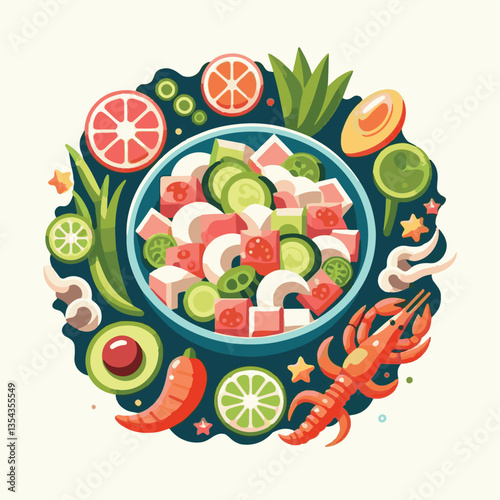 ceviche, food, seafood, gourmet, lime, fresh, meal, fish, appetizer, delicious, cuisine, citrus, peru, peruvian, restaurant, raw, cebiche, marinated, cilantro, onion, seviche, lunch, background, salad