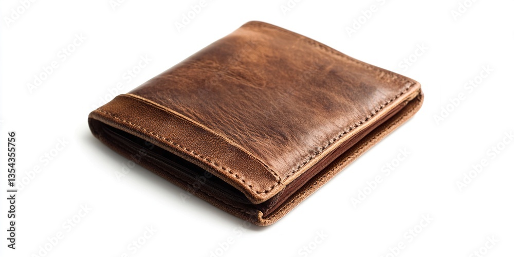 Leather Wallet on White: A Minimalist View of a Classic Everyday Carry Item.
Leather Wallet on White: A Minimalist View of a Classic Everyday Carry Item.