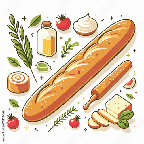 baguette, food, bread, bakery, breakfast, french, bun, meal, fresh, pastry, loaf, wheat, healthy, crust, tasty, nutrition, brown, isolated, flour, bake, organic, background, traditional, delicious, ce