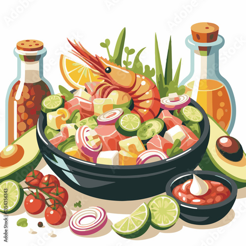 ceviche, food, seafood, gourmet, lime, fresh, meal, fish, appetizer, delicious, cuisine, citrus, peru, peruvian, restaurant, raw, cebiche, marinated, cilantro, onion, seviche, lunch, background, salad