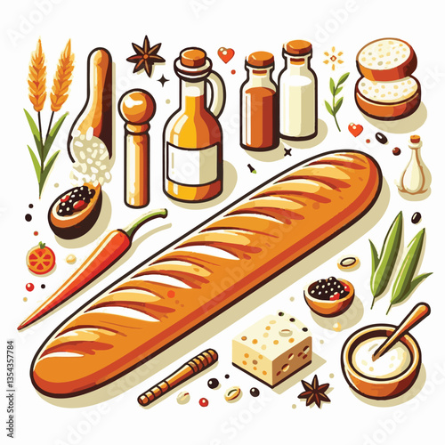 baguette, food, bread, bakery, breakfast, french, bun, meal, fresh, pastry, loaf, wheat, healthy, crust, tasty, nutrition, brown, isolated, flour, bake, organic, background, traditional, delicious, ce