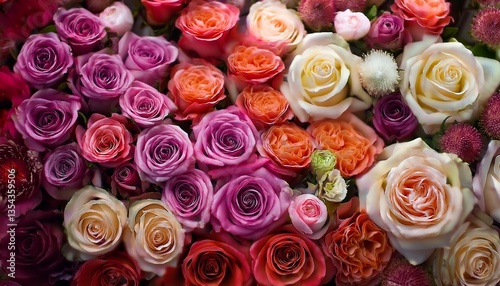 Beaucoup de fleurs pleines d'amour